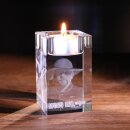 MONO INC. 3D Glaskristall Teelicht-Halter mit 3D Portrait...