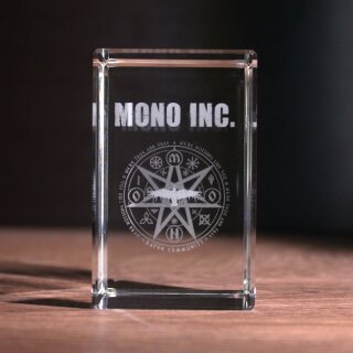 MONO INC. 3D Glaskristall mit Raven Community