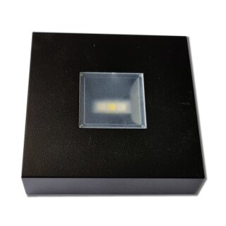 MONO INC. LED-Leuchtsockel für 3D Glaskristall Quader (Weiß + Color)