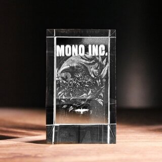 MONO INC. 3D Glaskristall mit Blood Red Raven