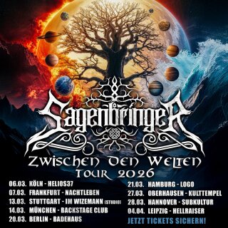 Sagenbringer Zwischen den Welten Tour 28.03.2026 Hannover - SubKultur Hardtickets