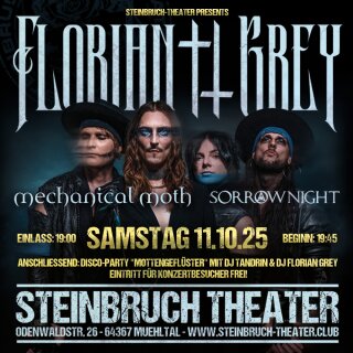 Florian Grey - Beautiful Nightmares Tour 11.10.2025 Steinbruch Theater Mühltal