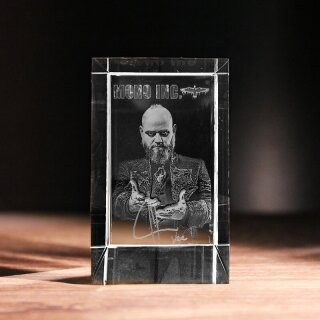 MONO INC. 3D Glass Crystal with "Darkness" Martin