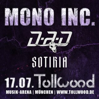 Vorzeitiger Einlass-Upgrade: MONO INC. Live 17.07.2026 München - Tollwood