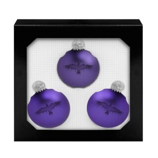Christbaumkugeln MONO INC. (3er Set) – Violet (Matt)