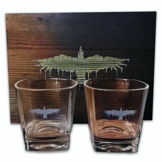 Whiskeygläser Set MONO INC. (2 Gläser in einer Holzbox)