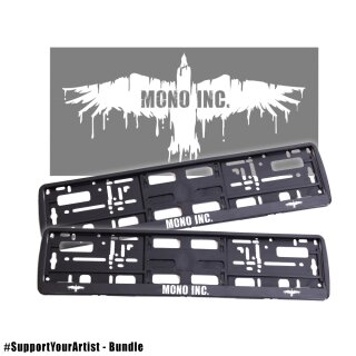 #SupportYourArtist Bundle - 2 license plate holder MONO INC. + free car sticker